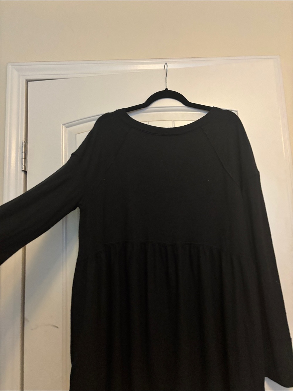Free People Black Long Sleeve Babydoll Tunic - Picture 9 of 9